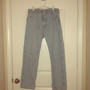 Light Wash Wranglers 34X32